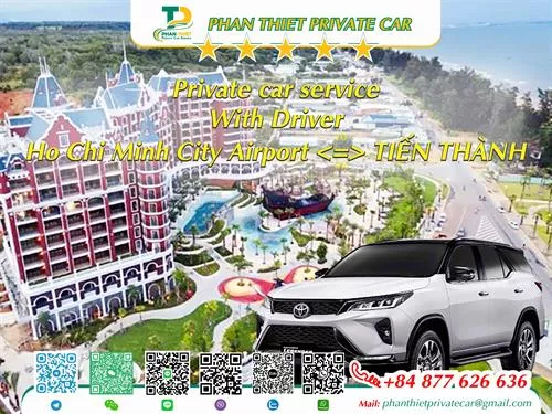 Car rental Ho Chi Minh City <=> Tien Thanh (private car with driver)